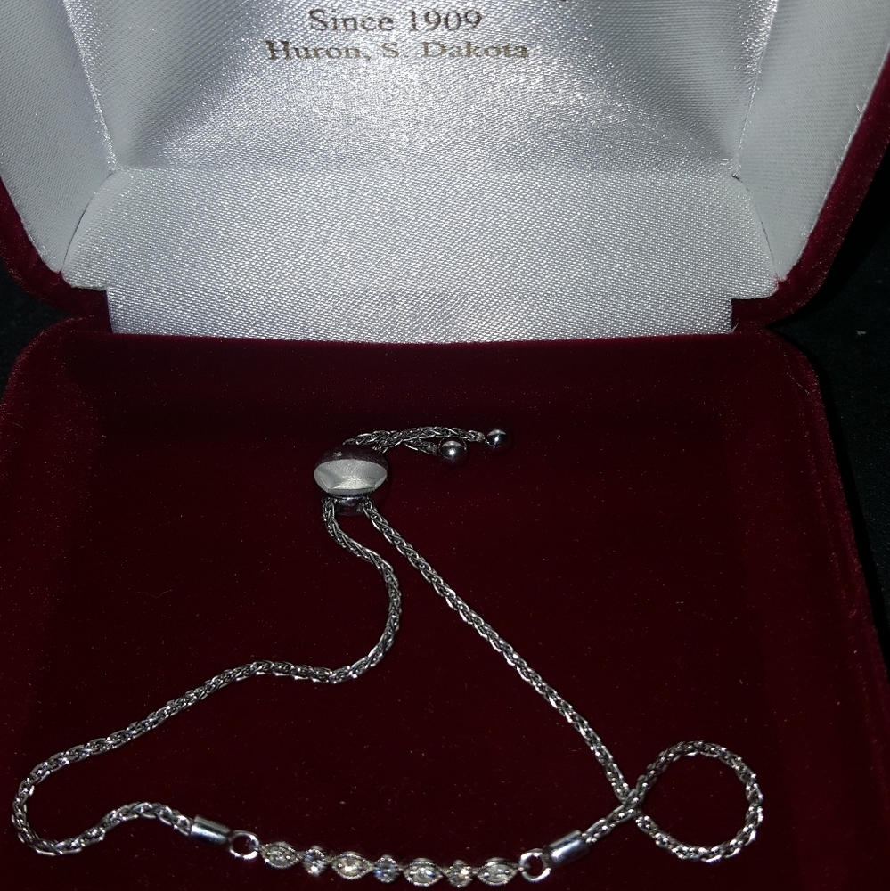 Adjustable Diamond Bracelet (Silver) - image 1